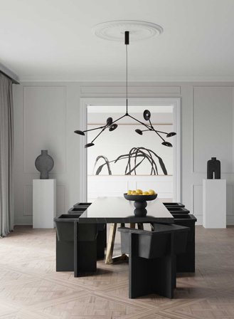 Drop Chandelier - burned black