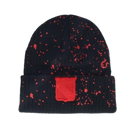 Mitchell & Ness - NHL Zwart cuff Beanie - New York Rangers Nep Knit Black Cuff @ Hatstore