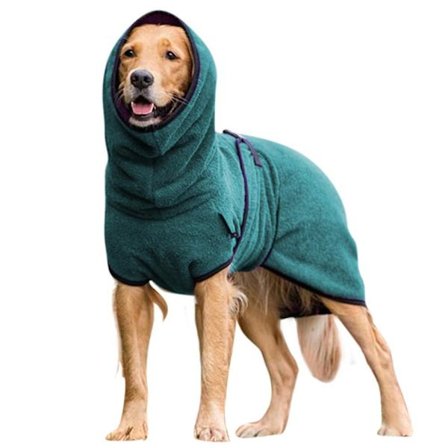 Pet Dog Clothes Towelling Drying Bathrobe Coat Puppy Warmer Apparel