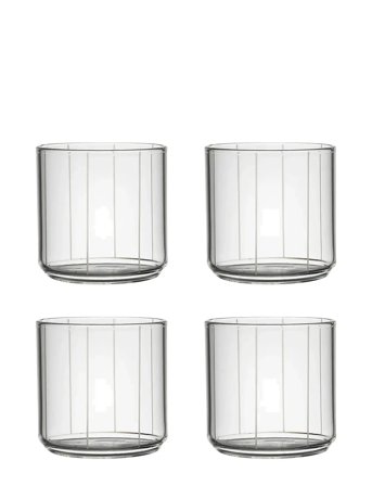 Design Letters Pyjamas Drinking Glass (Set Of 4Pcs) - Nude - 280 ML