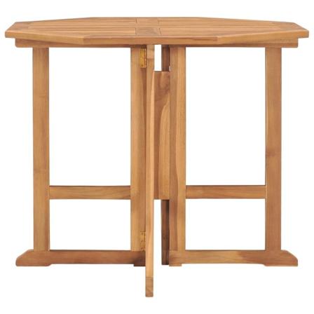 Vidaxl Hopfällbart Trädgårdsbord 90x90x75 Cm Massiv Teak Brun