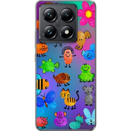 Kompatibel Mobilcover til Xiaomi 14T Pro Little Scribble Friends