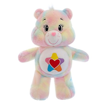 35cm Big-Eyed Rainbow Love Bear Plush Toy, Cute Doll, Comfortable to Hold, Suitable for Children and Girls' Birthday Gifts, Sofa Cushion