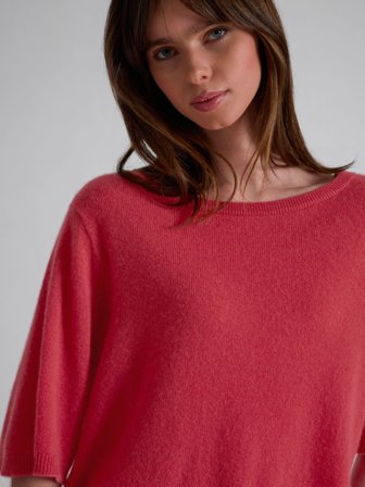 Kashmina - Kashmirtopp "Vaar" - Coral - Size XS