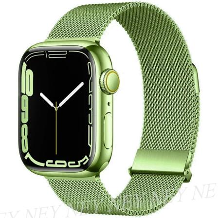 Milanese Loop för apple watch band 44mm 40mm 45mm 41mm 42-38-44 mm band ultra 2 49mm metallband iwatch series 9 8 7 6 SE 5 4 3 mint Green 35 41mm-40mm