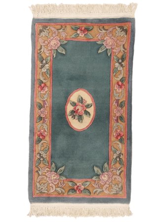 69X122 Dywan Orientalny Chińskie 90 Line Brunatny/Ciemny Petrol (Wełna, Chiny)