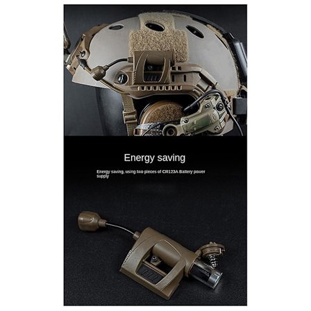 Grønn Utendørs Hjelmlys 3-Hastighets LED Lommelykt Utendørs Nattlys Egnet for Hjelm Sykling Fiske Lys