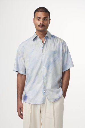 NN.07 Freddy 5654 Hemd Herren Blau Baumwollmix