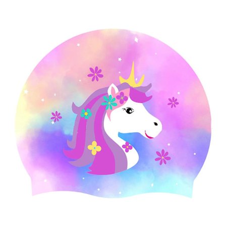 Enhjørning Silikon Badehætte Vandtæt Badehætte til Børn Piger