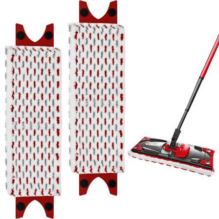 Pakke med Vileda UltraMax Moppe-Erstatningssæt, Ekstra Stor Mikrofiber Moppe-Pudeovertræk til Alle Hårde Gulve til Vaskemaskine