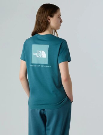 The North Face W Ss Box Nse Relaxed Tee - Blue - S