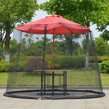 Parasoll Myggnät, Myggnät För Paviljong - Utomhus Trädgård Parasoll Bordsskärm Parasol Myggnät Överdrag Myggnät Överdrag