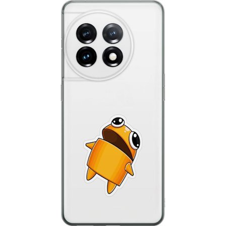 Kompatibel Mobilcover til OnePlus OnePlus 11 Orange tegnet figur med store øjne og dynamisk pose i legende stil