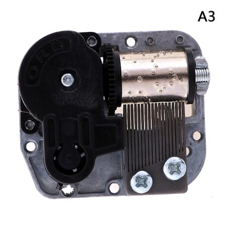 Mekanisk DIY spilledåse Sankyo musikværk + skruer + Sort A3: Glædelig Jul