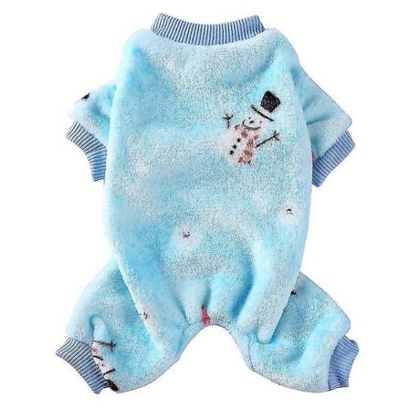Hundepyjamas Vinter Hundeklær Print Varme Jumpsuits Frakk For Små Hunder Valp Hund Katt Chihuahua Pomeranian Klær Jumpsuits 23 S