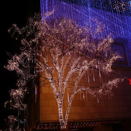 10m lang LED-lysslynge med batteridrevet kobbertråd KLB