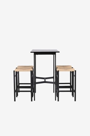 Venture Home - Matgrupp Rax med 4st stolar Polly - Svart - Matgrupp 2 personer - Från Homeroom