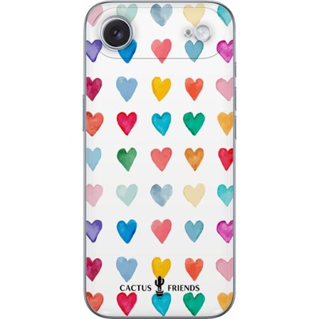 Kompatibel Mobilcover til Apple Apple iPhone 17 Air Cactus and Friends - Watercolor Love Grid