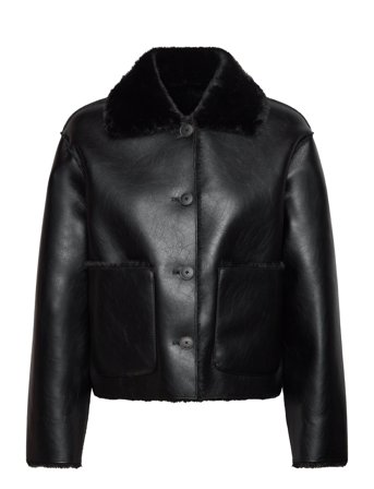 Mango | Double-Sided Leather-Effect Jacket With Pockets | L
