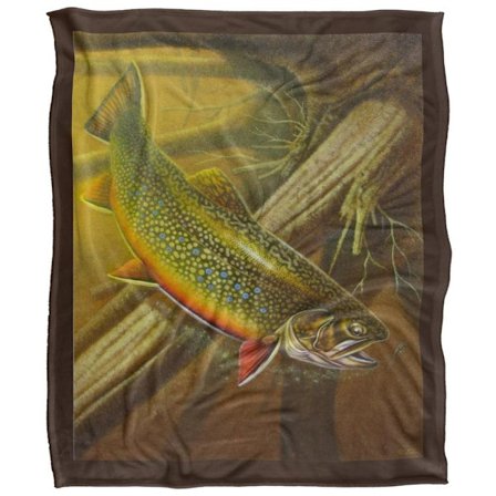 JQ Licensing Silky Trout Supersoft Filt En Storlek Flerfärgad