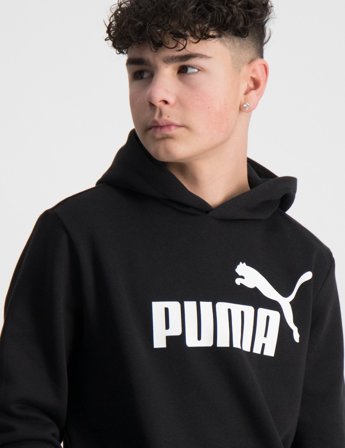 Puma ESS Big Logo Hoodie FL B Czarny Bluzy z kapturem Chłopiec - Kids Brand Store