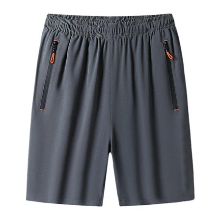 Träningsshorts för män med dragkedjefickor Tvättbara högstretchbyxor för fitness och gym - Xin Grey