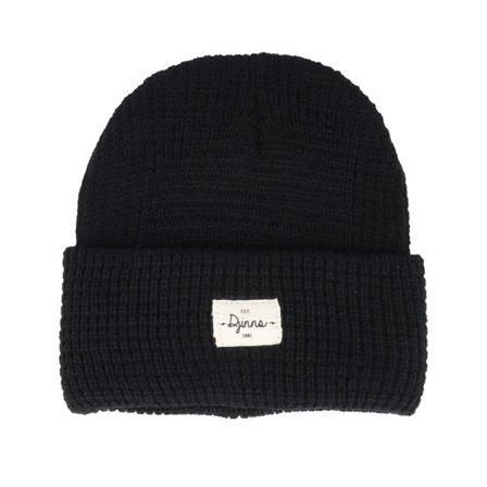 Djinns - Svart cuff Beanie - Medishort Beanie Waffle Knit Ii Black Cuff @ Hatstore