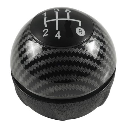 För Fiat 500 500C 2007 2008 2009 2010 2011 2012 2013 2014 2015 2016 2017 2018 Växelspaksknopp 5/6 Växlad Damask Skydd Fodral - 5 Växlad Kolfiber