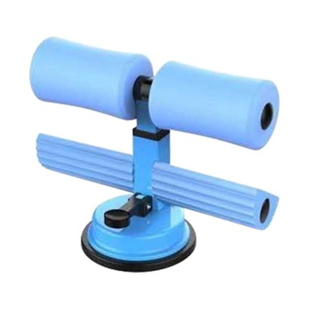 Sit Up Bar Golv Metall Dubbel Stång Bärbar Sit Up Assistent Enhet med Sugkopp för Fitness Träning Bukmuskler Helkroppsträning Himmelblå