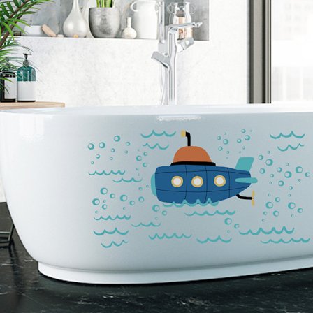 40x60cm, sklisikre badeklistremerker Antiskli badeklistremerker 3D havbadekar klistremerker, for barnesikkerhet badekarklistremerker for toalett bad