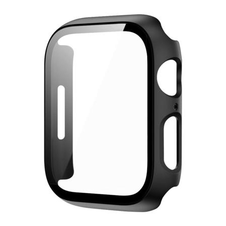 Klokke Beskyttelsesveske Skjermbeskyttelsesdeksel Herdet film for IWatch 1 2 3 4 5 6 7 8 Svart 45 mm / 1,77 tommer