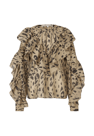 Second Female Elouise Blouse Blusar Dam Brun XL