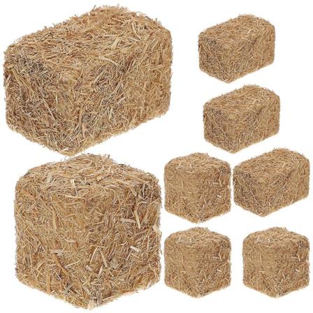 8 st Mini Höbalar Små Dekorativa Höbalar Borddekoration Rustik Mini Gård Höstack