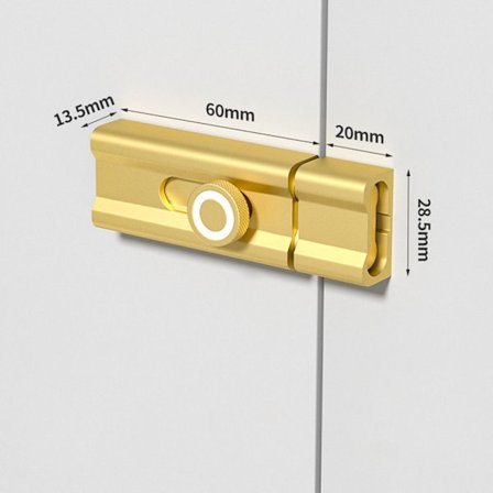 Dørlås Sikkerhetsbolt Lås GULL 80MM