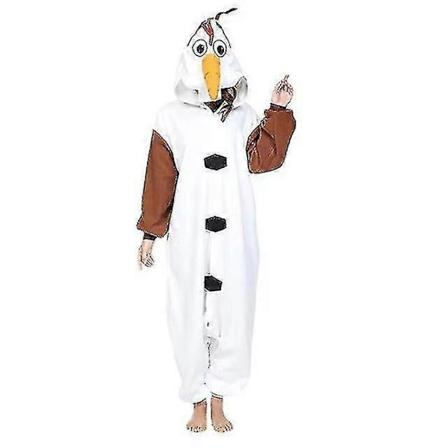 Olaf Onesie Naisille ja Miehille Kigurumi Eläinpuku Piirretty Tossut Festivaali Kotiasu Talvi Lämmin Puku Z XL