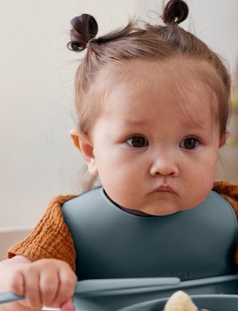 Everyday Baby Silicone Bib With Belts Harmony Green - Blue - ONE SIZE
