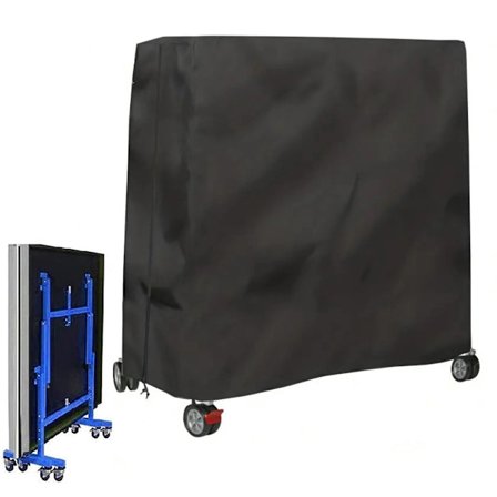 210D Vanntett Bordtennisbordtrekk 165×70×185 cm Bordtennis Beskyttelsestrekk Bordtennisbordtrekk Regntett Snøtett UV-bestandig Svart