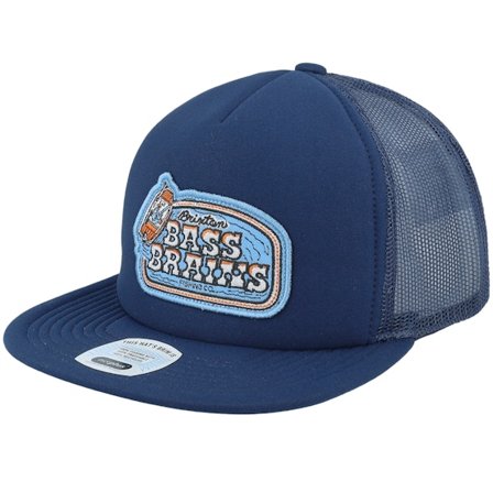 Brixton - Blu trucker Cappellino - Bass Brains Boat High Profile Ha Washed Navy Trucker @ Hatstore