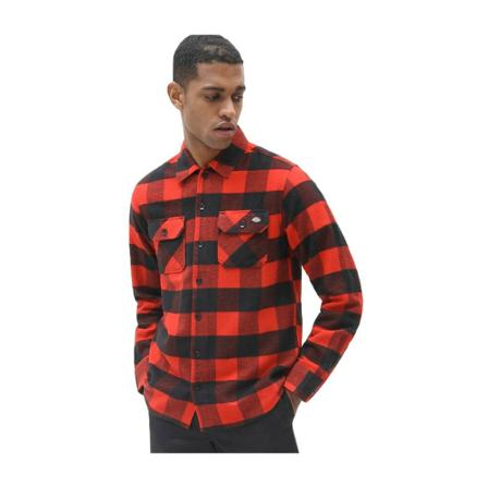 Dickies Overhemd , Rood , Heren , Maat: L