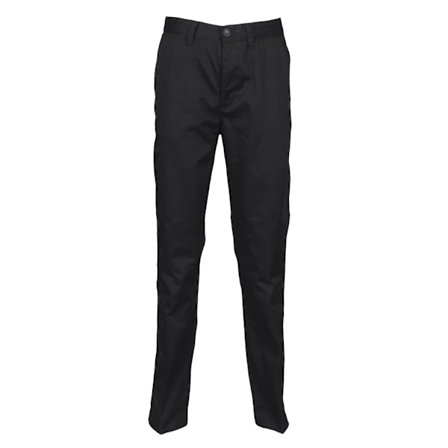 Henbury Dam/Damer 65/35 Plattfrontade Slim Fit Chino Arbetsbyxor Extra Small x Lång Svart.