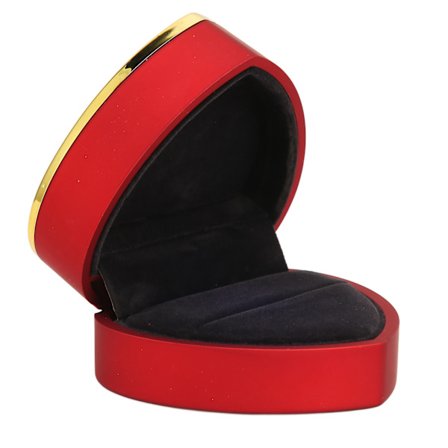 Hjerteformet LED Lys Ring Æske Elegant Stilfuld Smykke Display Gave til Forlovelse Bryllup