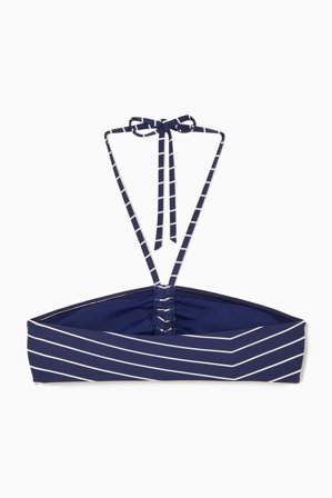 COS Femme Haut De Bikini Bandeau Dos Nu in Bleu