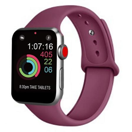 Sportsreim kompatibel med klokke 38-40 mm, myk silikonerstatningsreim kompatibel med iWatch Series 5/4/3/2/1, S/M, M/L-Claret