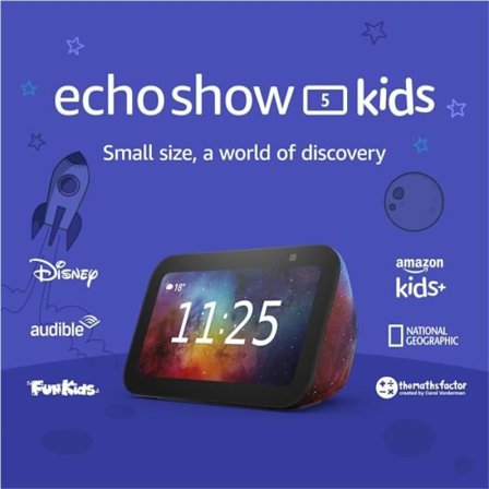 Echo Show 5 - AMAZON - 3e generation Barn - Föräldrakontroll - Amazon Kids-prenumeration - Smart skärm