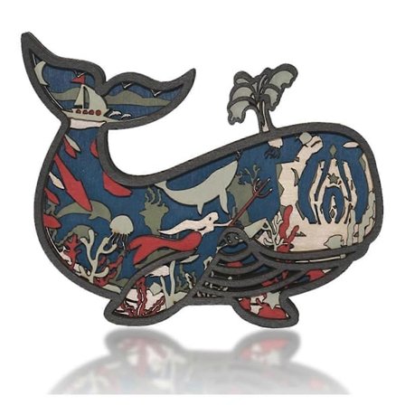 3D Puinen Eläinveistos Valas Taide Sisustus Seinäveistos Figuriini Valtameri Käsityöt Siluetti Koriste