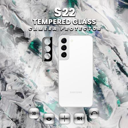 Linsskydd Samsung Galaxy S22 - Härdat Glas 9h - Super 3d