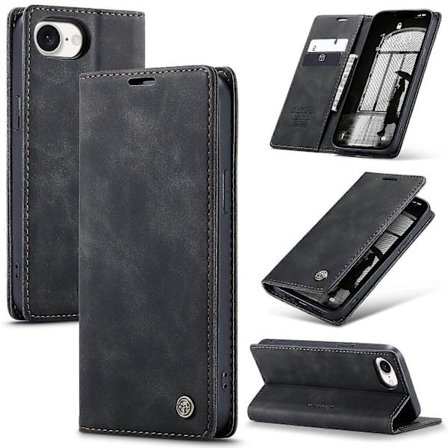 Kompatibel med iPhone 16e Wallet Case CASEME 013 Series PU Læder Stand Cover[YDE]