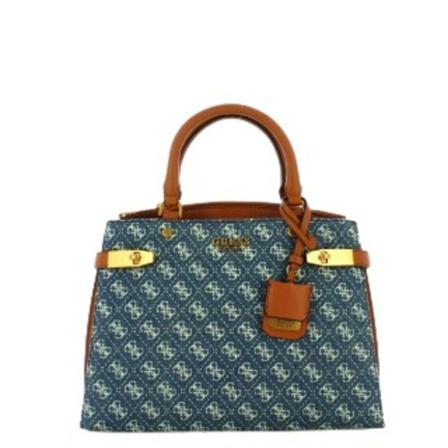 Guess, Handbag zadie logo Blauw, Dames, Maat:ONE Size