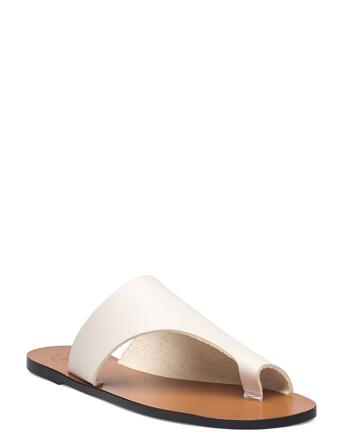 Rosa Pearl Vacchetta Shoes Summer Shoes Flat Sandals Valkoinen ATP Atelier