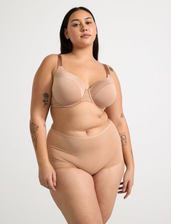 Lindex Bra Dahlia Matt Shiny Plus - Beige - C x 95
